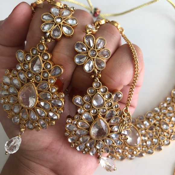 Gold Indian/ Punjabi necklace set - Picture 10 of 14